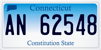CT license plate AN62548