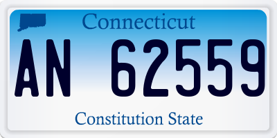 CT license plate AN62559