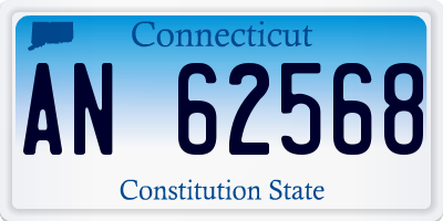 CT license plate AN62568