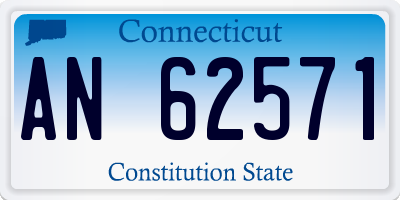CT license plate AN62571