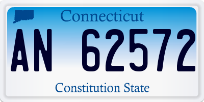 CT license plate AN62572