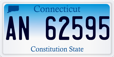 CT license plate AN62595