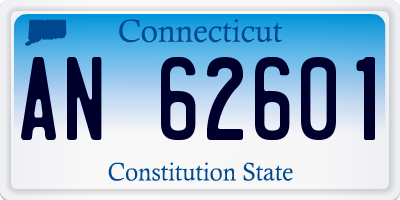 CT license plate AN62601