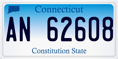 CT license plate AN62608