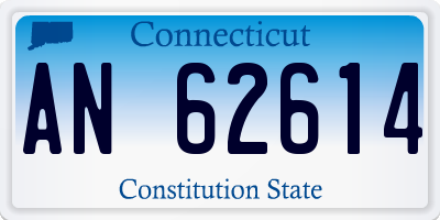 CT license plate AN62614