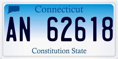 CT license plate AN62618