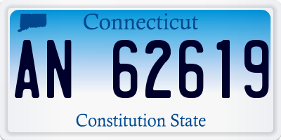 CT license plate AN62619