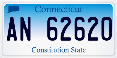 CT license plate AN62620