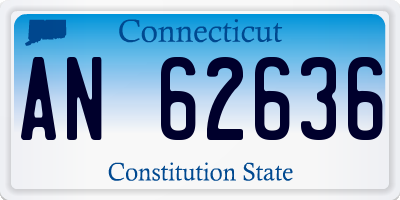 CT license plate AN62636
