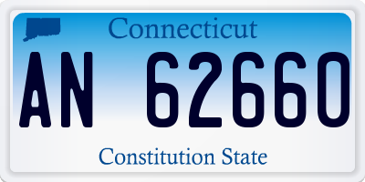 CT license plate AN62660