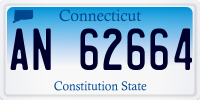 CT license plate AN62664