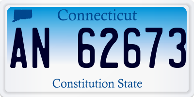 CT license plate AN62673