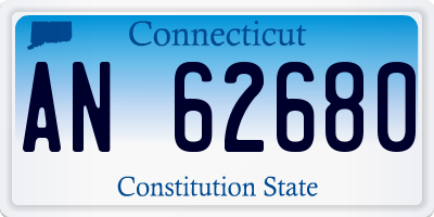 CT license plate AN62680
