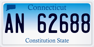 CT license plate AN62688