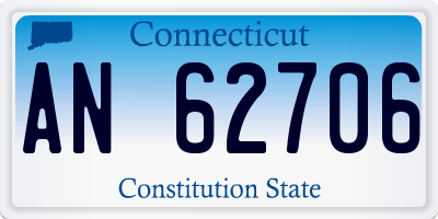 CT license plate AN62706