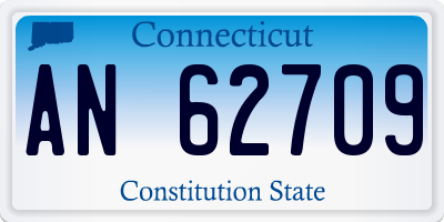 CT license plate AN62709