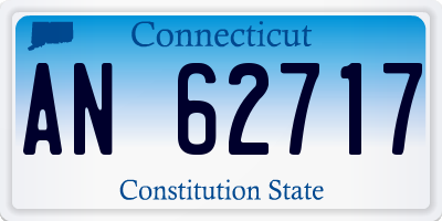 CT license plate AN62717