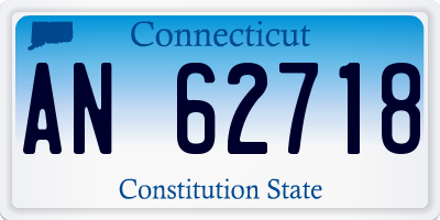 CT license plate AN62718