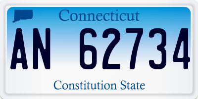 CT license plate AN62734