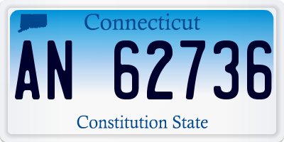 CT license plate AN62736