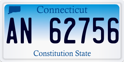 CT license plate AN62756
