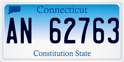 CT license plate AN62763