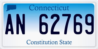 CT license plate AN62769