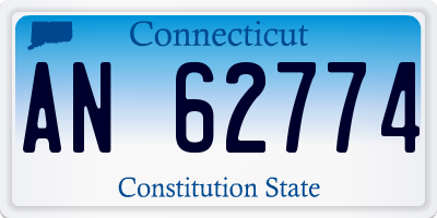 CT license plate AN62774