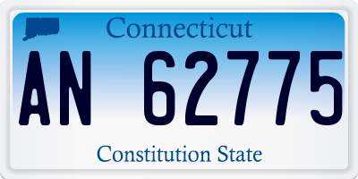CT license plate AN62775