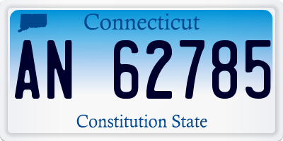 CT license plate AN62785