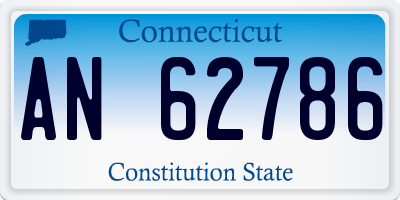 CT license plate AN62786
