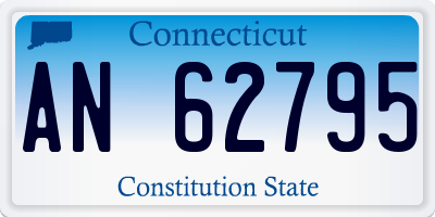 CT license plate AN62795