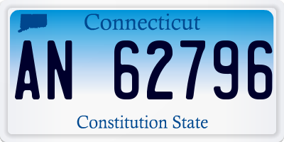 CT license plate AN62796