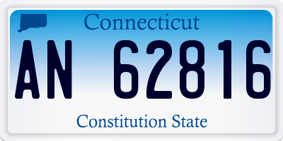 CT license plate AN62816