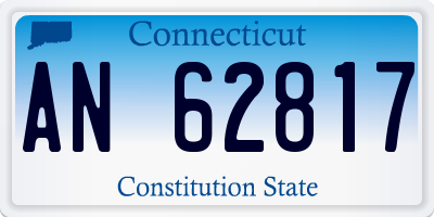 CT license plate AN62817
