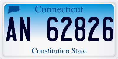 CT license plate AN62826
