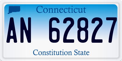 CT license plate AN62827