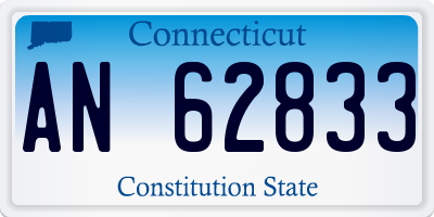CT license plate AN62833