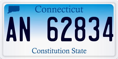 CT license plate AN62834