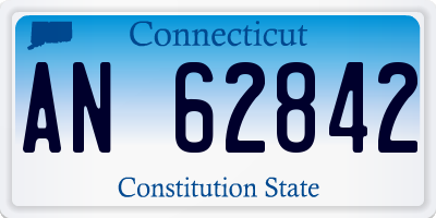 CT license plate AN62842