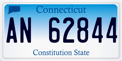 CT license plate AN62844