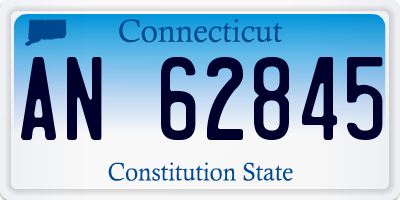 CT license plate AN62845