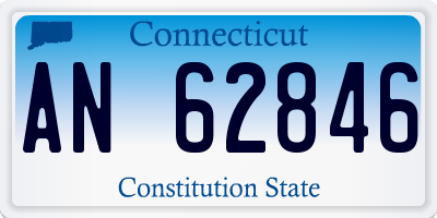 CT license plate AN62846