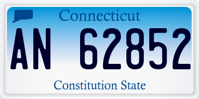 CT license plate AN62852
