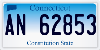 CT license plate AN62853
