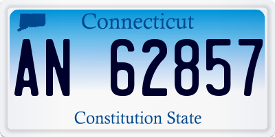 CT license plate AN62857