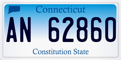 CT license plate AN62860
