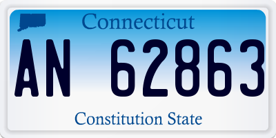 CT license plate AN62863