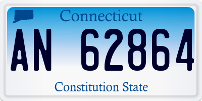 CT license plate AN62864