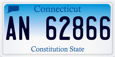 CT license plate AN62866